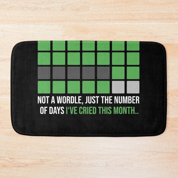 Item preview, Funny Wordle Design I Not A Wordle, Just The Number Of Days I've Cried This Month designed and sold by MarioShirtWorld.