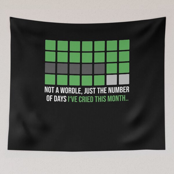 Item preview, Funny Wordle Design I Not A Wordle, Just The Number Of Days I've Cried This Month designed and sold by MarioShirtWorld.