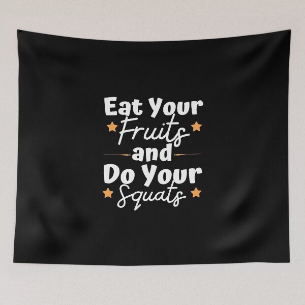 Item preview, Eat Your Fruits And Do Your Squats - Vegan designed and sold by PrintaMaria.