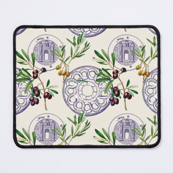 Item preview, Mediterranean,Tuscan style,olives pattern  designed and sold by MariaMarinova.