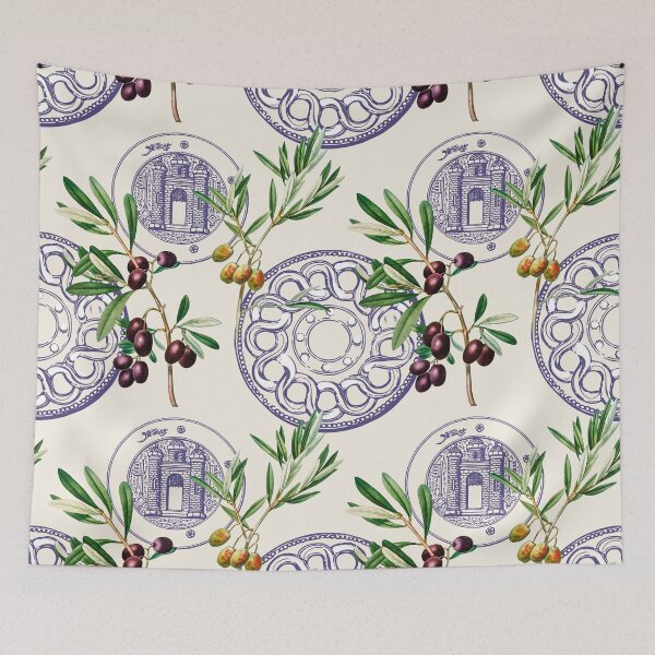 Item preview, Mediterranean,Tuscan style,olives pattern  designed and sold by MariaMarinova.