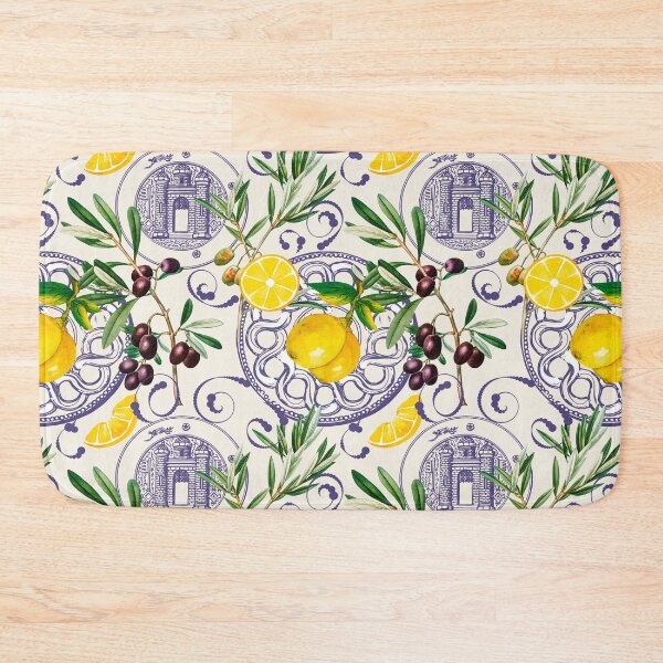 Item preview, Mediterranean,Tuscan style,lemons,citrus,olives pattern  designed and sold by MariaMarinova.