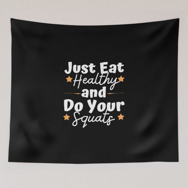 Item preview, Just Eat Healthyt And Do Your Squats designed and sold by PrintaMaria.