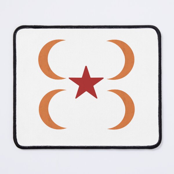 Item preview, 4 Orange Crescent Moons and Red Star designed and sold by ShaunSandhu.