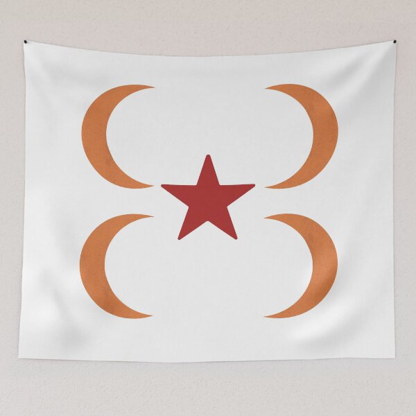 Item preview, 4 Orange Crescent Moons and Red Star designed and sold by ShaunSandhu.