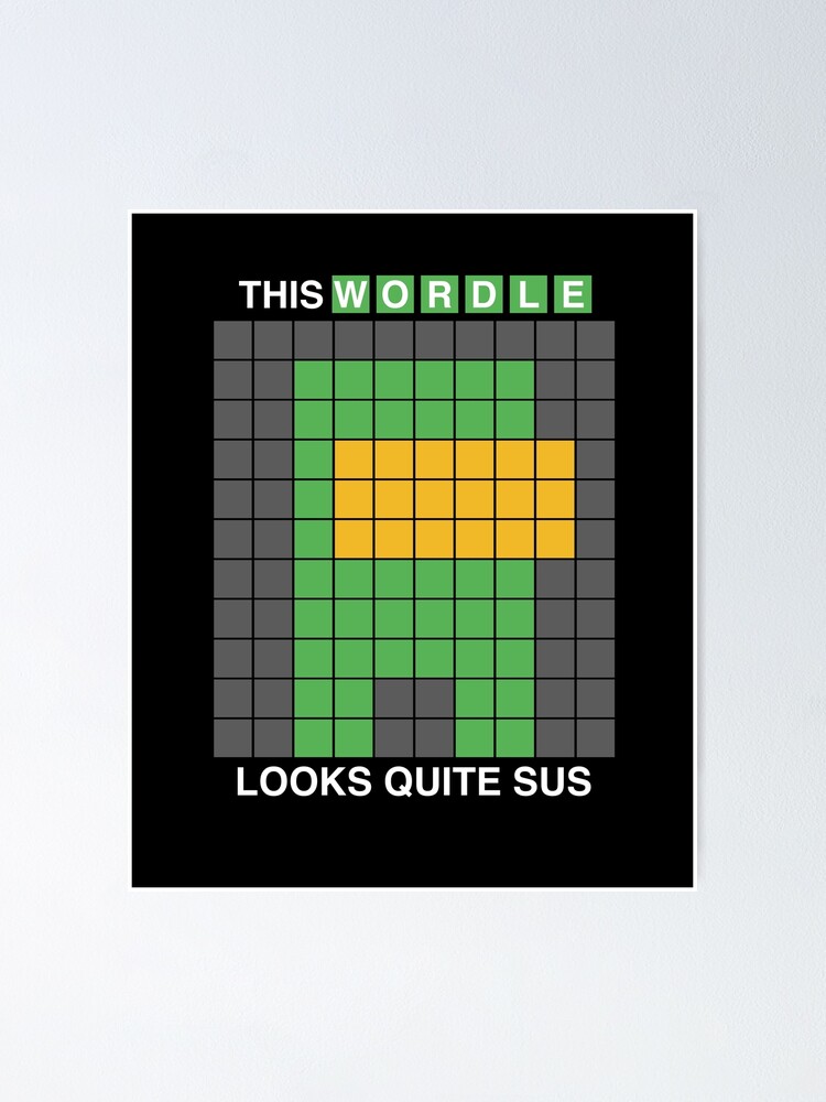 This Wordle Looks Quite Sus I Funny Video Game Wordle Greeting Card for  Sale by MarioShirtWorld