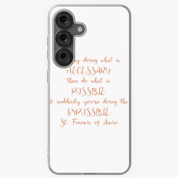 Item preview, St. Francis Inspirational Quote in Orange designed and sold by CollegeCatholic.