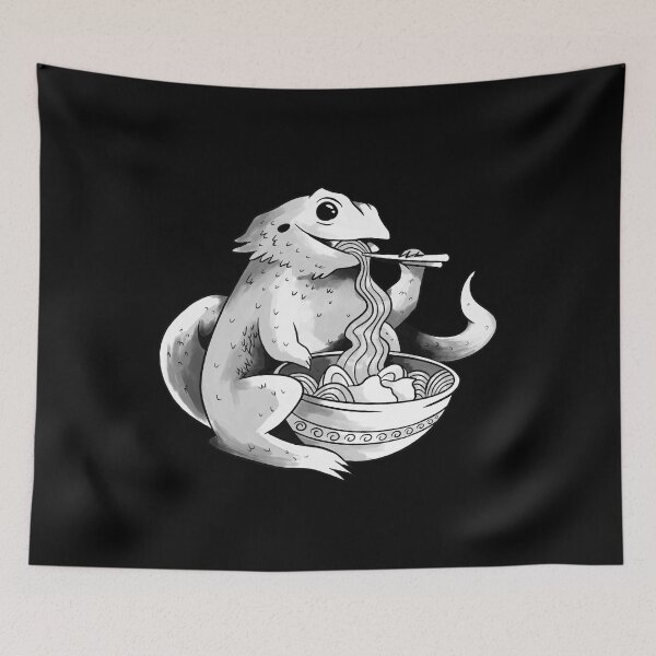 Item preview, Kawaii Bearded Dragon Ramen Noodles Japanese Otaku Nu Goth designed and sold by PinkyTree.