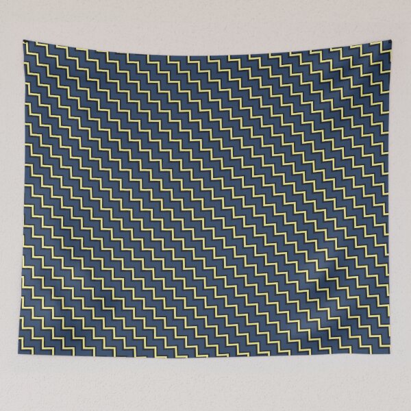 Item preview, Blue yellow ZigZag pattern design designed and sold by TheWalnut.