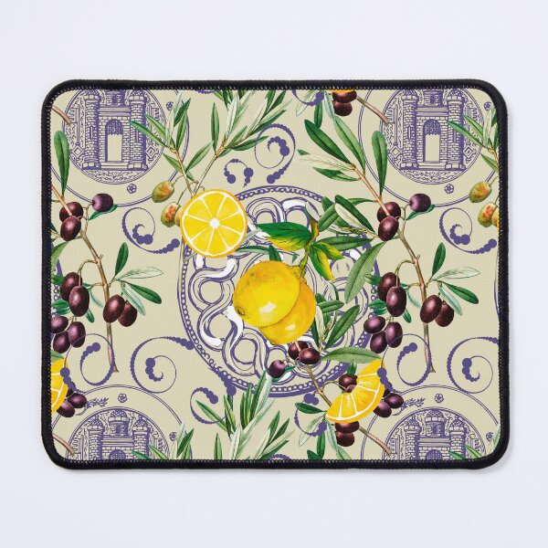 Item preview, Mediterranean,Tuscan style,lemons,citrus,olives pattern  designed and sold by MariaMarinova.