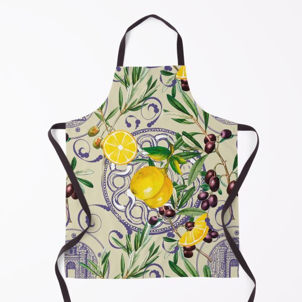 Item preview, Mediterranean,Tuscan style,lemons,citrus,olives pattern designed and sold by MariaMarinova.