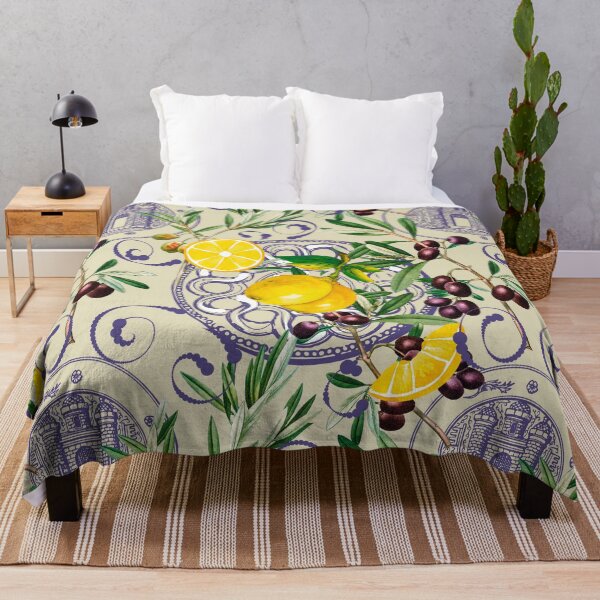 Item preview, Mediterranean,Tuscan style,lemons,citrus,olives pattern  designed and sold by MariaMarinova.