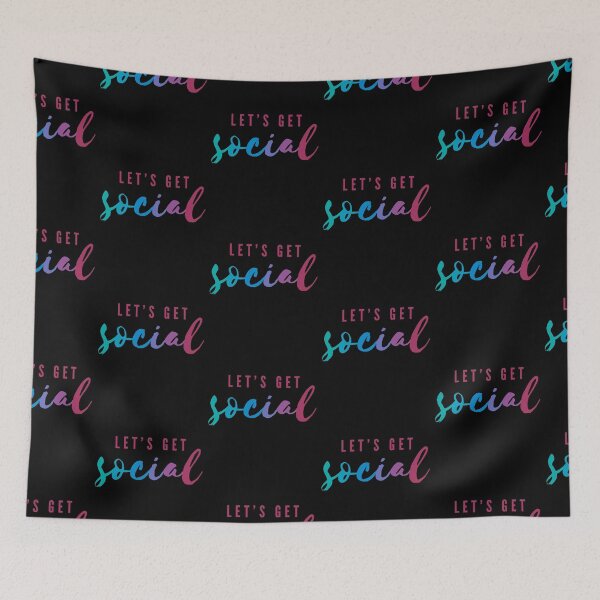 Item preview, Let's Get Social | Funny Social Work Pun  designed and sold by Cardinal Designs.