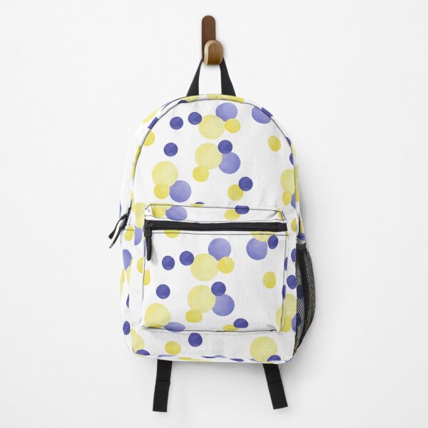 Item preview, Blue And Yellow Watercolor Polka Dots designed and sold by HildegunStudio.