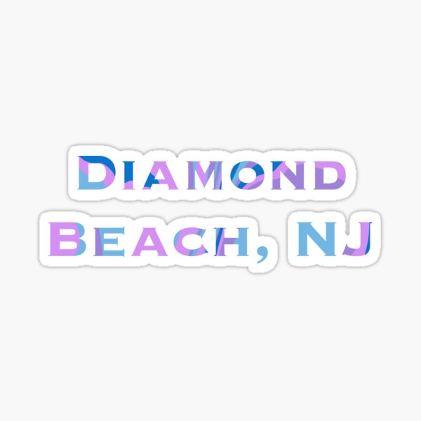 "Diamond Beach, NJ" Sticker for Sale by artmogi Redbubble