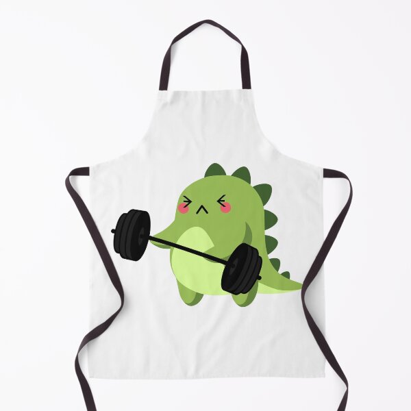 Item preview, Cute Gym Dinosaur- Dinosaur Curling Weights Putting In Maximum Effort designed and sold by player-502.