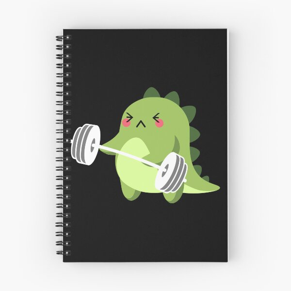 Item preview, Cute Gym Dinosaur- Dinosaur Curling Weights Putting In Maximum Effort  designed and sold by player-502.
