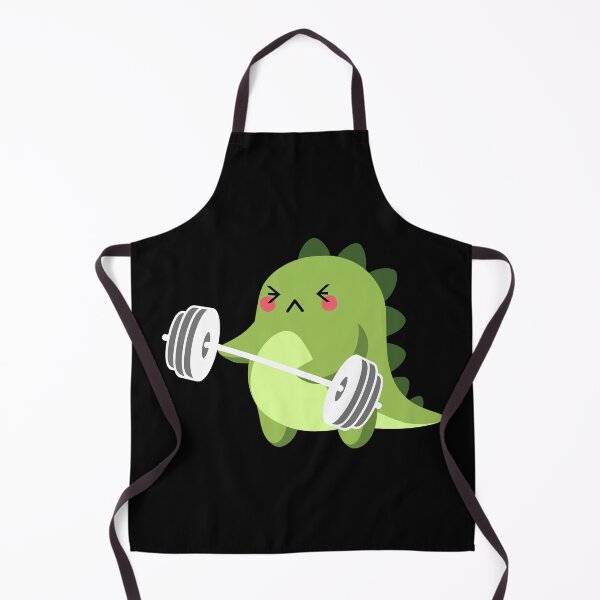 Item preview, Cute Gym Dinosaur- Dinosaur Curling Weights Putting In Maximum Effort designed and sold by player-502.