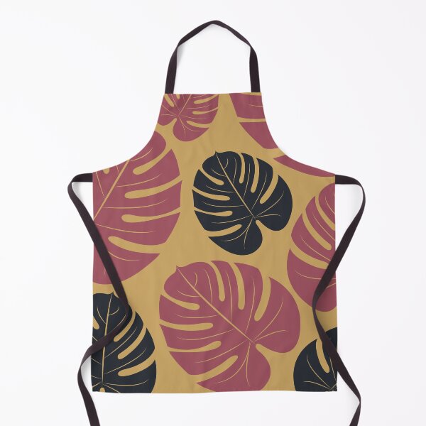 Item preview, Dark Red Palm Leaves Mustard Black designed and sold by Lubo Lubenov.