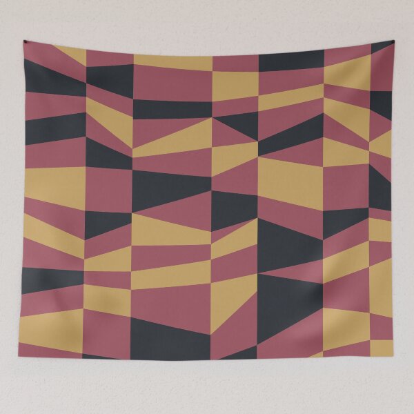 Item preview, Scandinabian color blocks in mustard Marsala and black designed and sold by Lubo Lubenov.