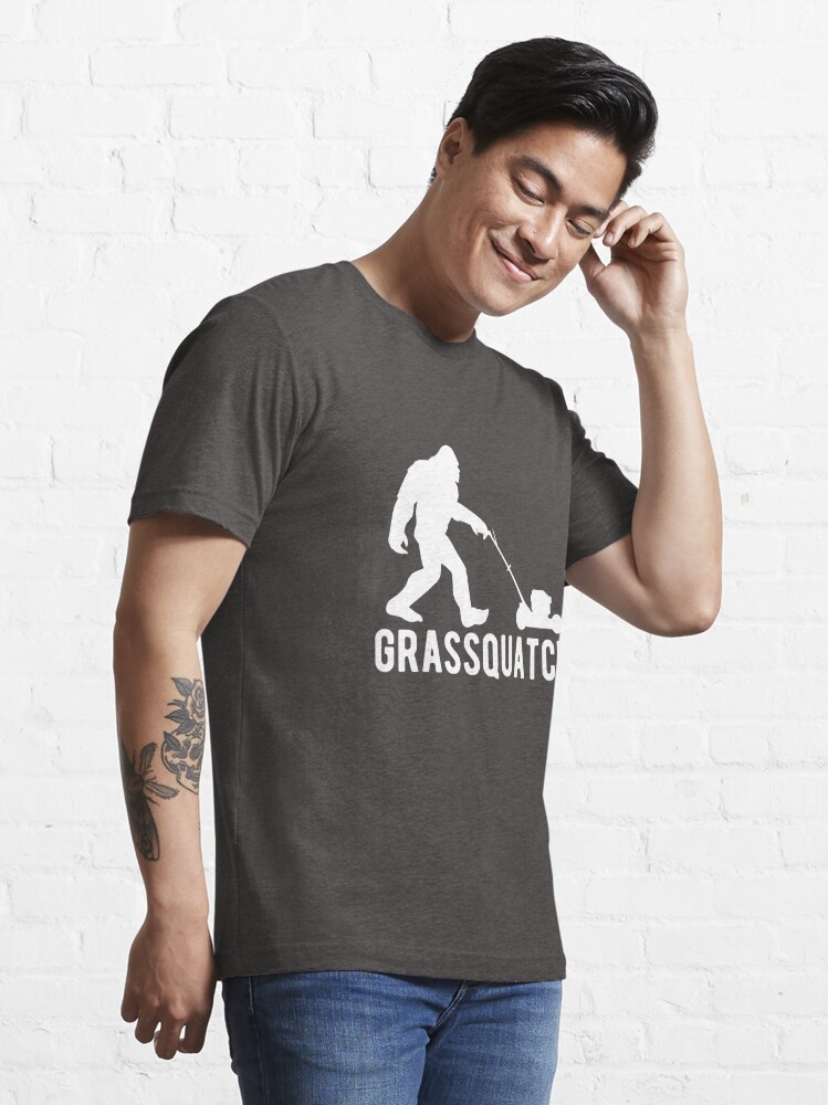 Funny Bigfoot Lawnmower Shirt, Sasquatch Lawn Mowing Shirt, Lawn