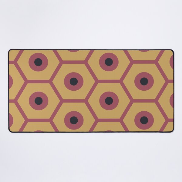 Item preview, Hexagon pattern in mustard and burgundy designed and sold by Lubo Lubenov.