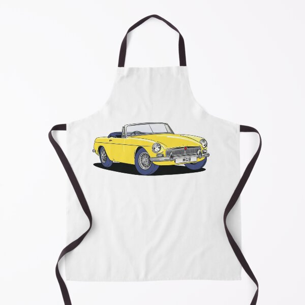 Item preview, MGB vintage car in Gold Yellow designed and sold by Webazoot Industries - Car Art.