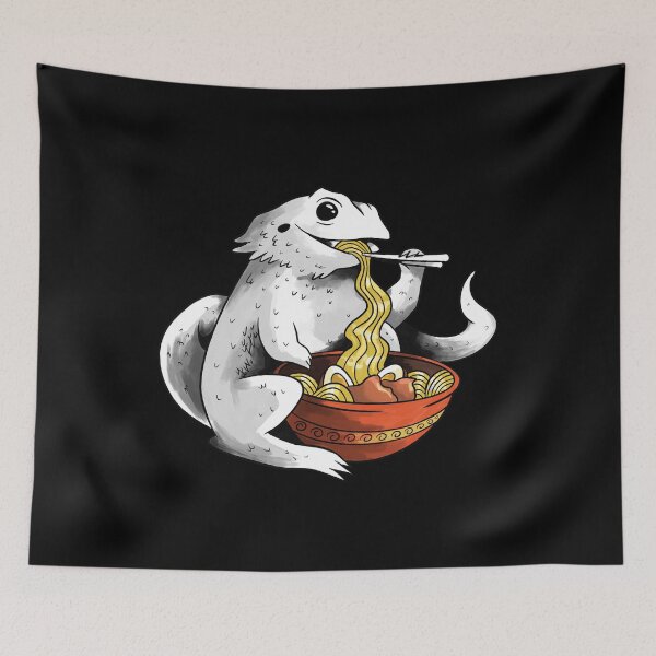 Item preview, Kawaii Bearded Dragon Ramen Noodles Japanese Otaku Nu Goth designed and sold by PinkyTree.