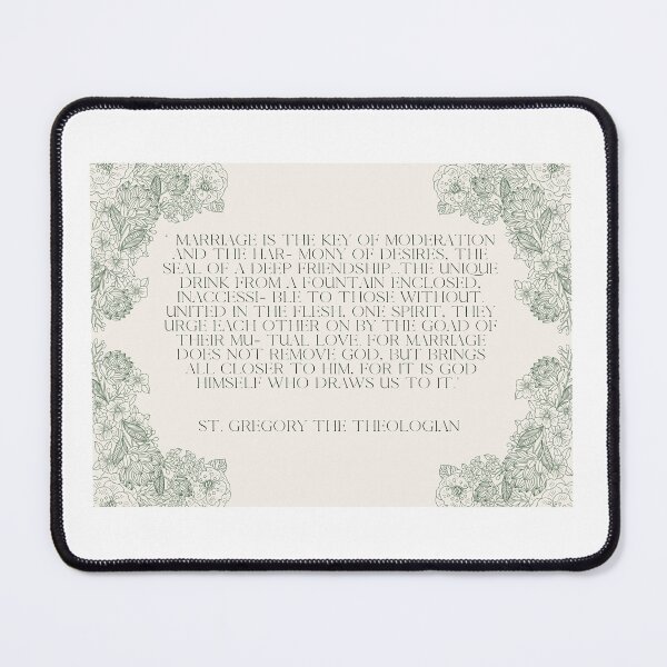 Item preview, St. Gregory the Theologian on Marriage designed and sold by One-In-Essence.