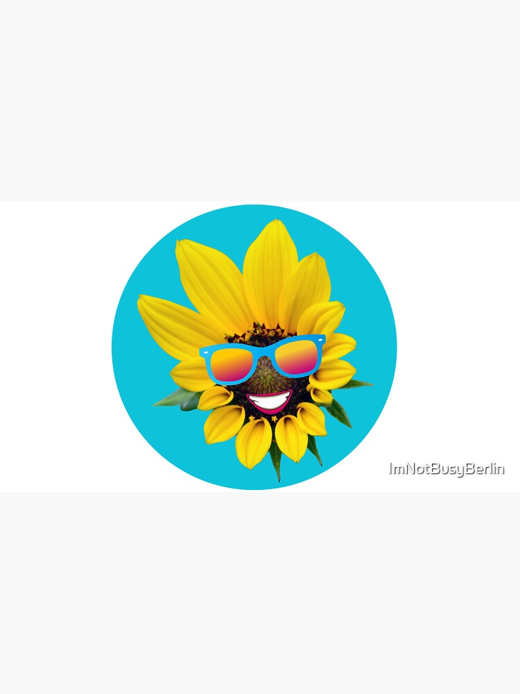 Thumbnail 7 von 7, Cap, Sonnenblume mit Sonnenbrille und Lächeln designt und verkauft von ImNotBusyBerlin.