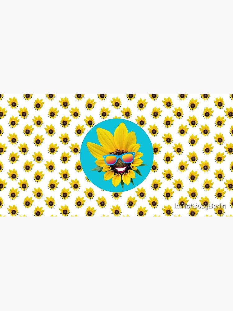 Thumbnail 5 von 5, Mauspad, Sonnenblume mit Sonnenbrille und Lächeln designt und verkauft von ImNotBusyBerlin.