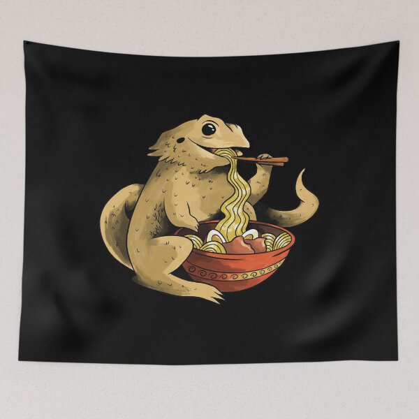 Item preview, Kawaii Bearded Dragon Ramen Noodles Japanese Otaku Nu Goth designed and sold by PinkyTree.