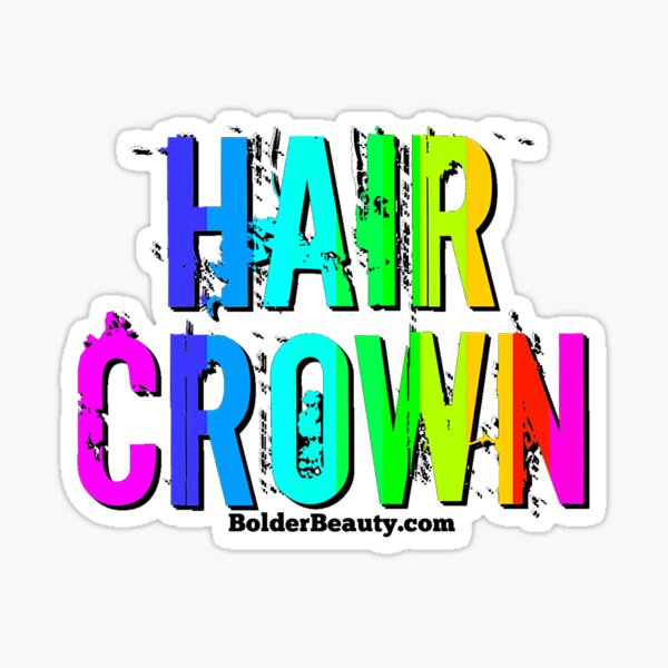 HAIR CROWN- Neon Rainbow Sticker