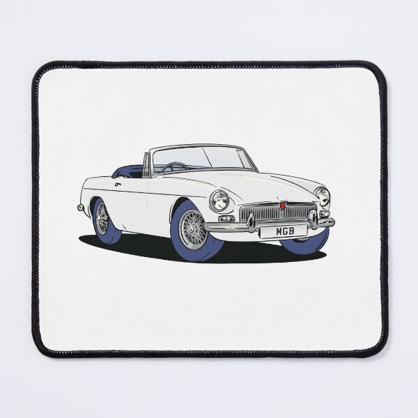 Item preview, MGB vintage MG car in White designed and sold by Webazoot Industries - Car Art.