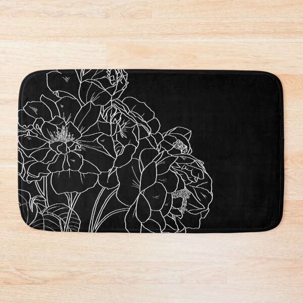 Item preview, Eight Blooming Roses in White Lines designed and sold by Saanis.