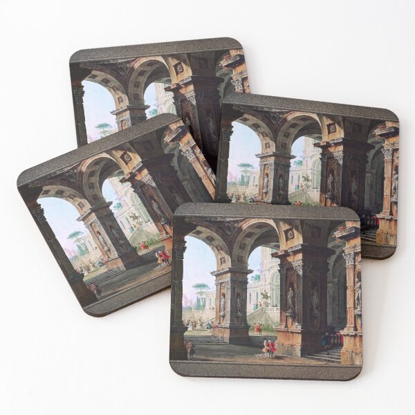 Item preview, Capriccio With Elegant Figures by Antonio Joli Remastered Xzendor7 Classical Art Old Masters Reproductions designed and sold by Xzendor7 Digital Art Creations.