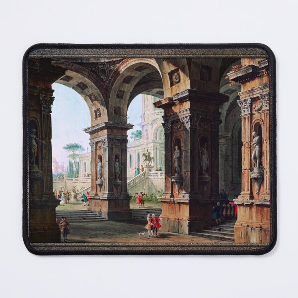 Item preview, Capriccio With Elegant Figures by Antonio Joli Remastered Xzendor7 Classical Art Old Masters Reproductions designed and sold by Xzendor7 Digital Art Creations.