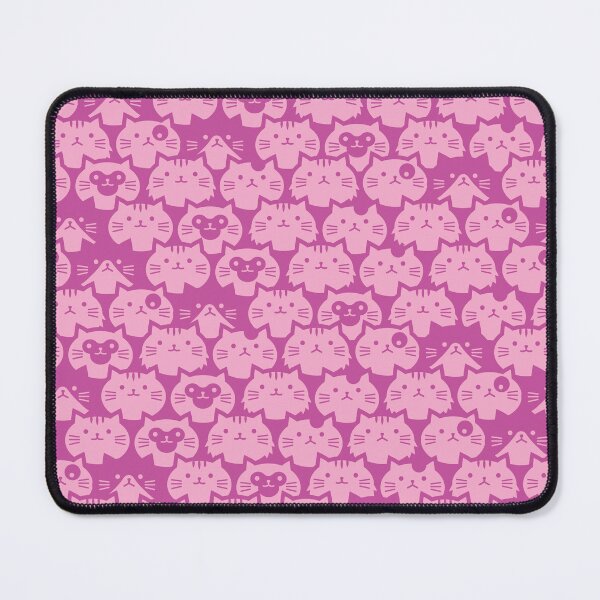 Item preview, PINK All Over Cat Print - Cute Cat Illustration - Pink Cat Illustration by The PizzaCat designed and sold by pizzacatparty.