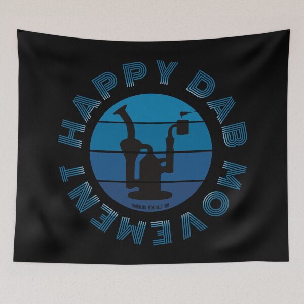 Item preview, Retro Vintage Sunset Blue Dab Rig-Happy dab movement  designed and sold by YomeHayin.