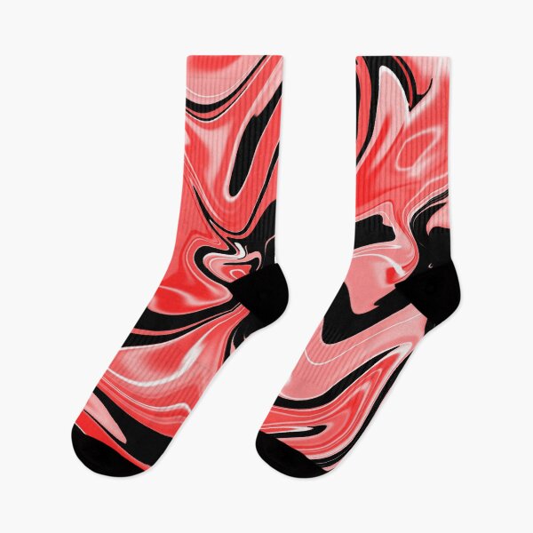 Artikelvorschau, Liquid Swirl Zeitgenössische rote Pfefferminz-Schwarz-Marmor-Zusammenfassung entworfen und verkauft von jays-artworks.