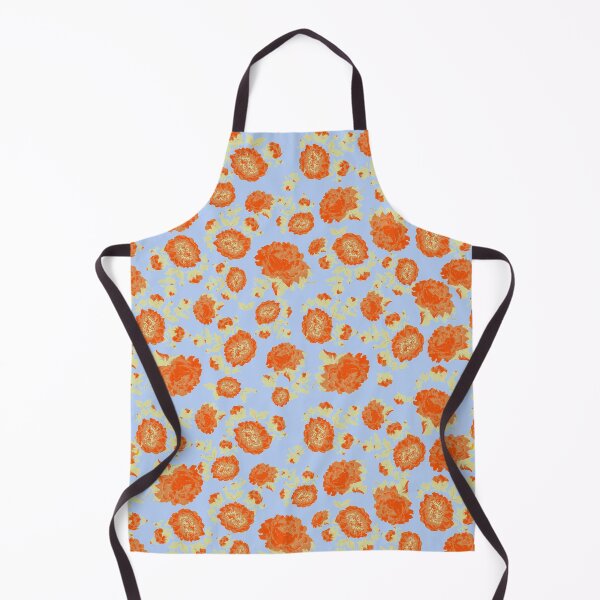 Item preview, Baby blue, orange flowers is the trend of the spring 2022 designed and sold by popping daisy.
