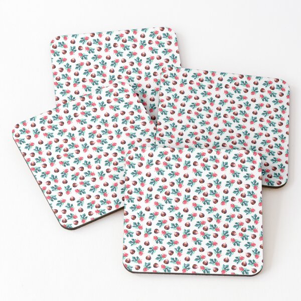 Item preview, Fig and Fig Leaf Pop Art Style Pattern - Fun Fruit Pattern White designed and sold by inkandmoth.