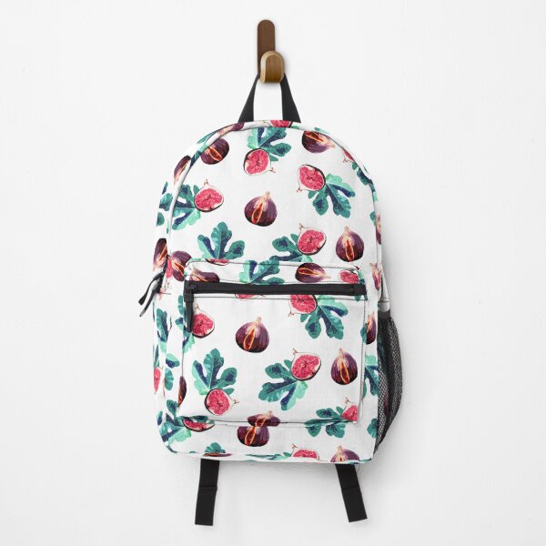 Item preview, Fig and Fig Leaf Pop Art Style Pattern - Fun Fruit Pattern White designed and sold by inkandmoth.