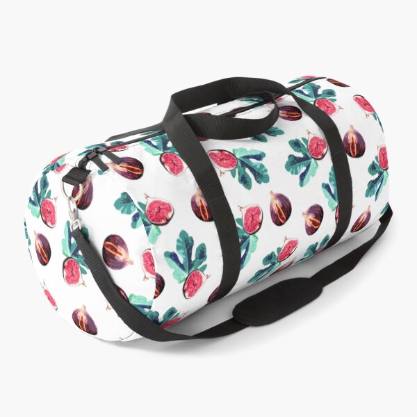 Item preview, Fig and Fig Leaf Pop Art Style Pattern - Fun Fruit Pattern White designed and sold by inkandmoth.