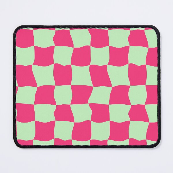 Vista previa del artículo con la obra «Sandía Ondulado Azulejo Checker Twist», diseñado y vendido por GillianMeilin.