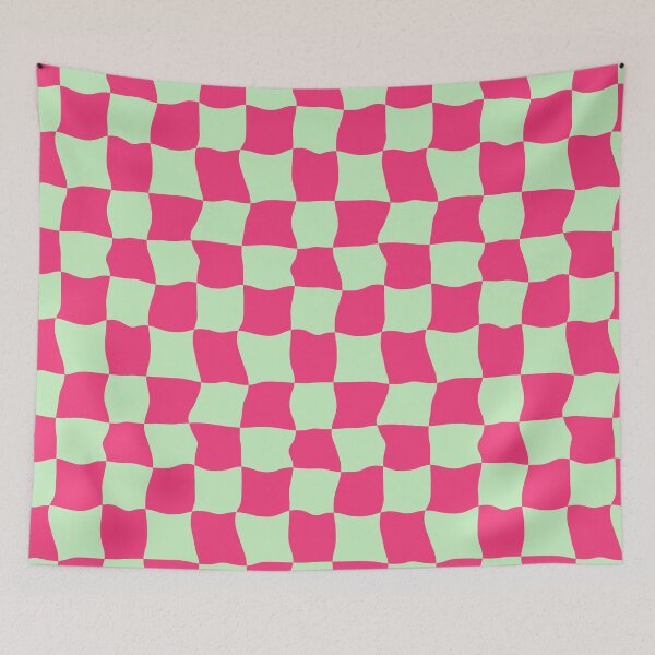 Item preview, Watermelon Wavy Tile Checker Twist designed and sold by GillianMeilin.