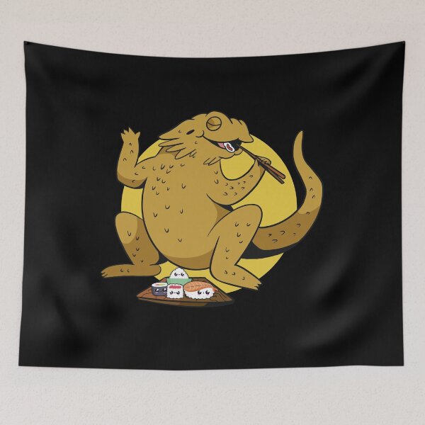 Item preview, Kawaii Bearded Dragon Sushi Noodles Japanese Otaku Nu Goth designed and sold by PinkyTree.