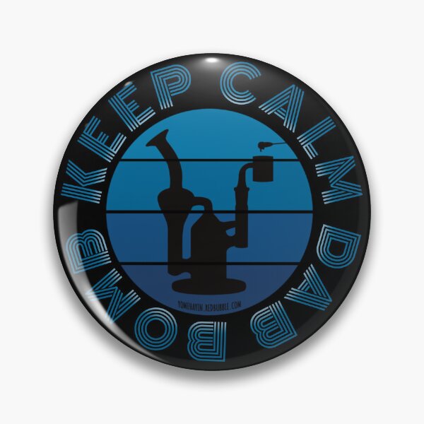 Item preview, Retro Vintage Sunset Blue Dab Rig-Keep calm dab bomb  designed and sold by YomeHayin.