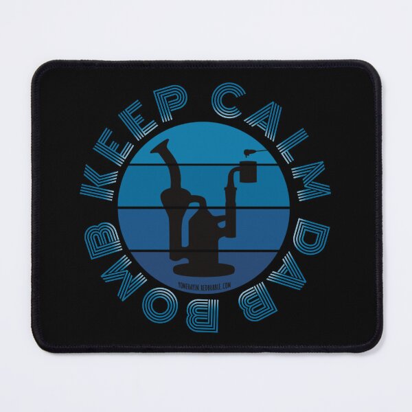 Item preview, Retro Vintage Sunset Blue Dab Rig-Keep calm dab bomb designed and sold by YomeHayin.
