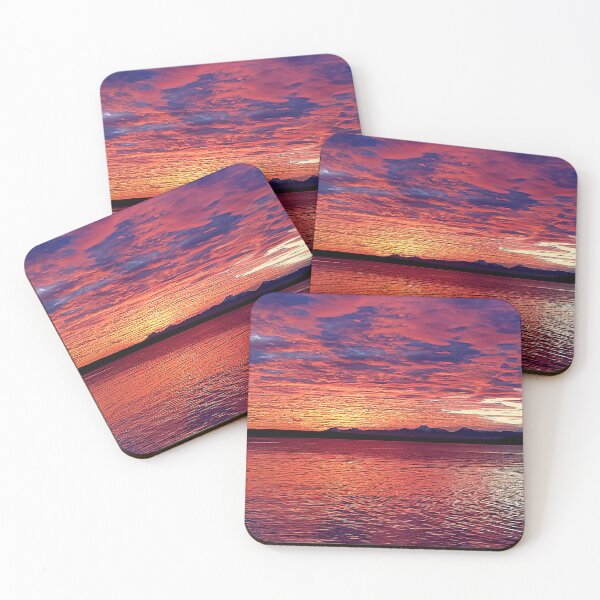 Item preview, Red and Purple Pacific Northwest Sunset from the Edmonds Ferry designed and sold by SeaChangeDesign.